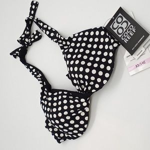 Coco Reef Verso Reversible Twist Bra-Sized Bikini Top Black 32/34C
